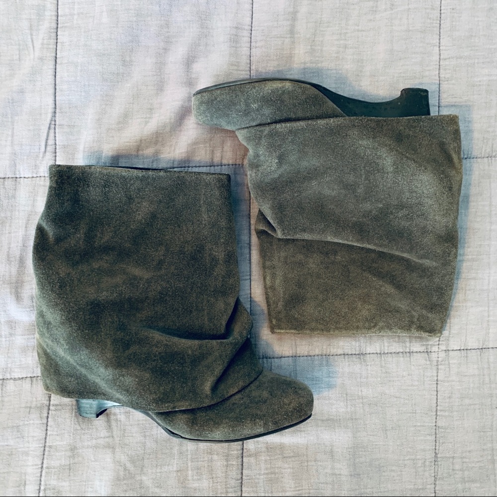 Grey Slouchy Ankle Booties